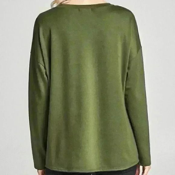 BOHO OLIVE TOP - Picture 4 of 4